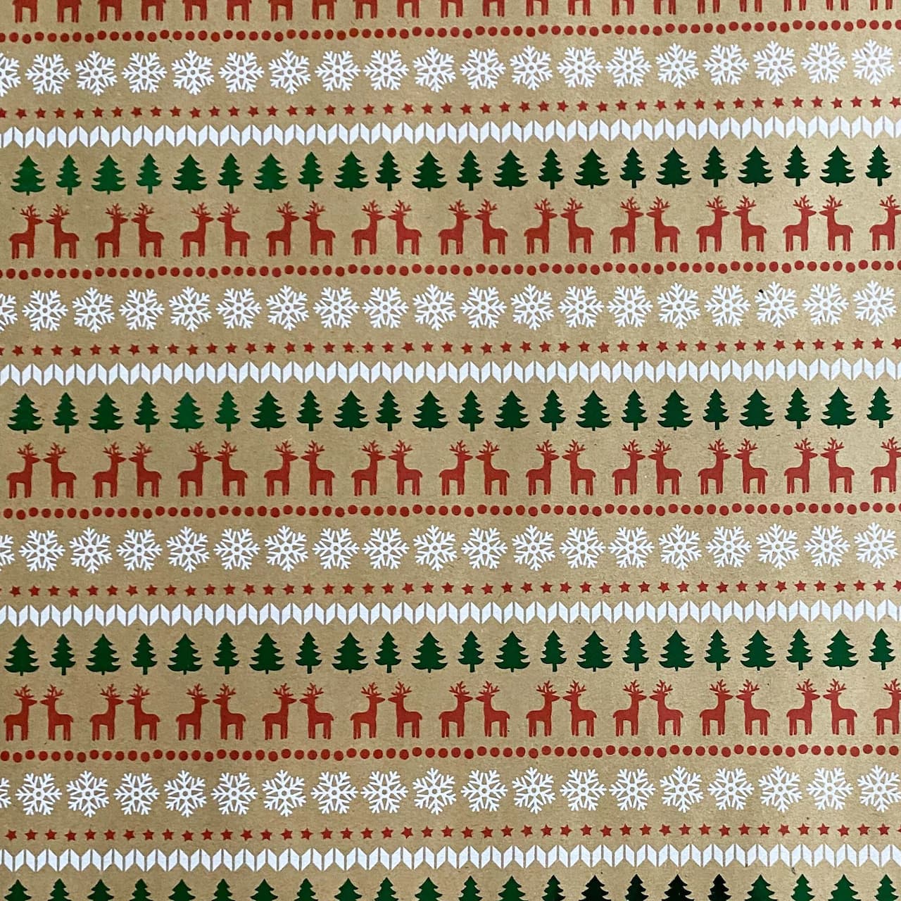 Fair Isle Kraft Premium Gift Wrap by Celebrate It™